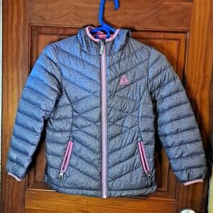 Girls silver puffer jacket
